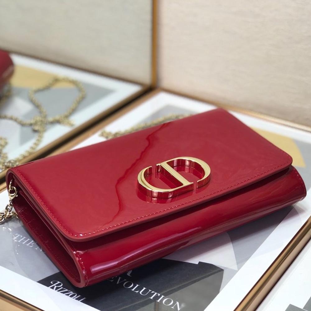 Dior 30 Montaigne Pouch - Cherry Red