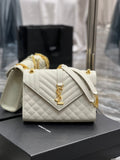 YSL Envelope Bag Medium White 487206