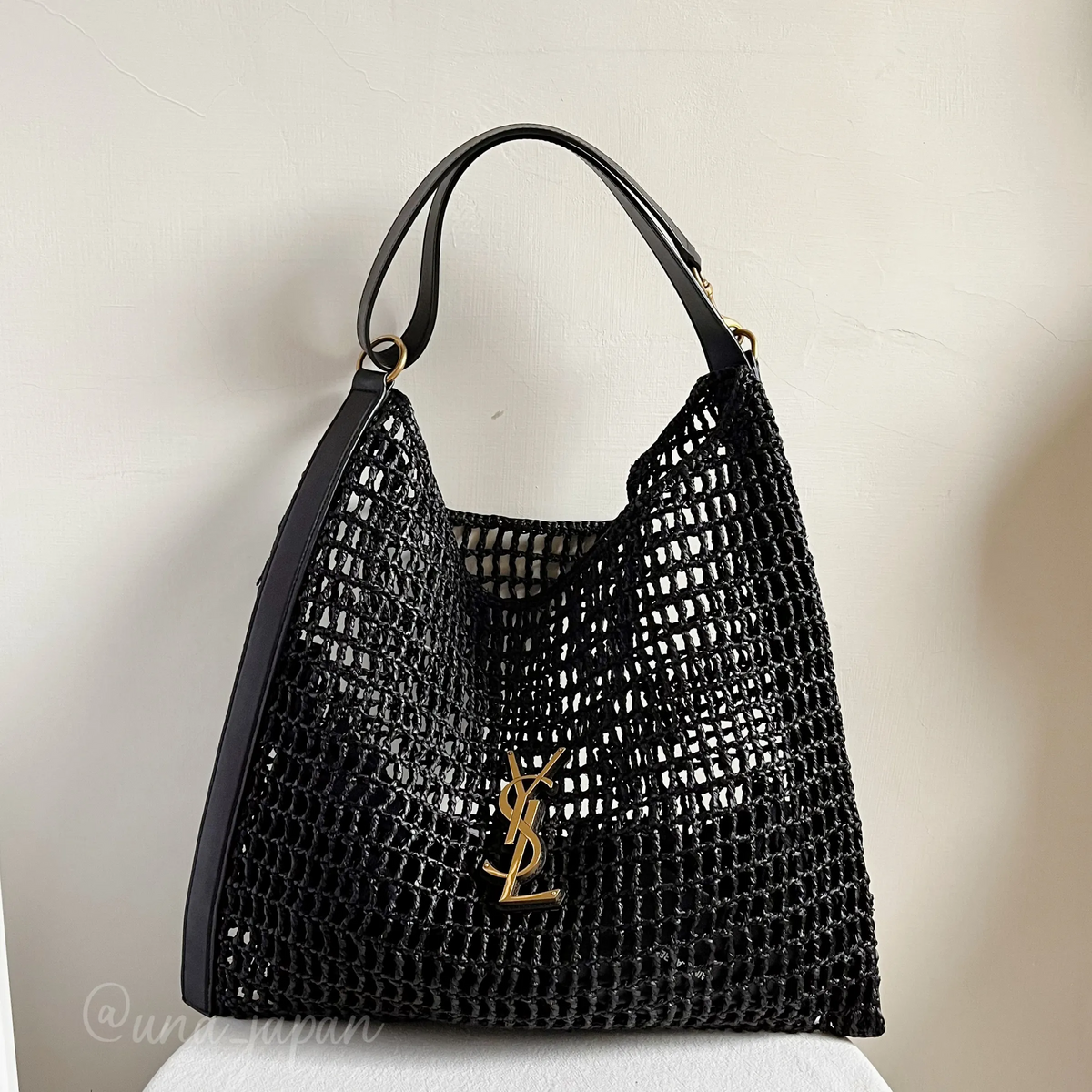 Saint Laurent YSL Raffia Tote Bag