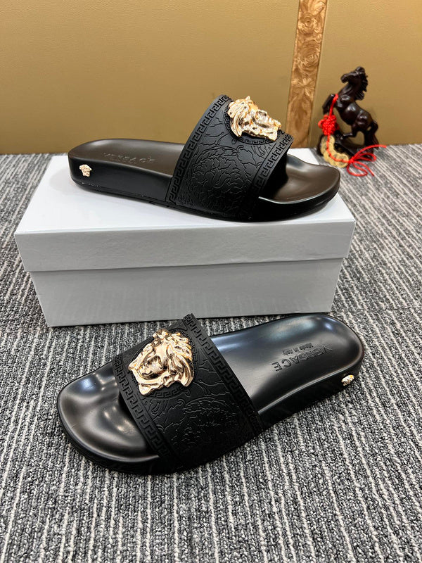 YVS7 Unisex Leather Slippers