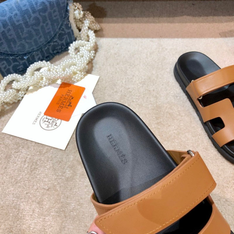 MJHS1 Unisex Leather Slippers
