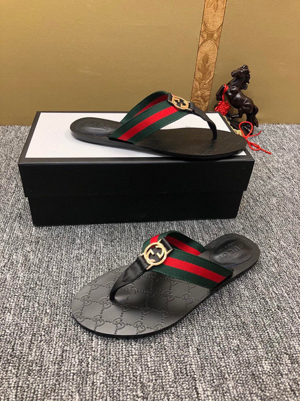 YGS011 Unisex Leather Slippers