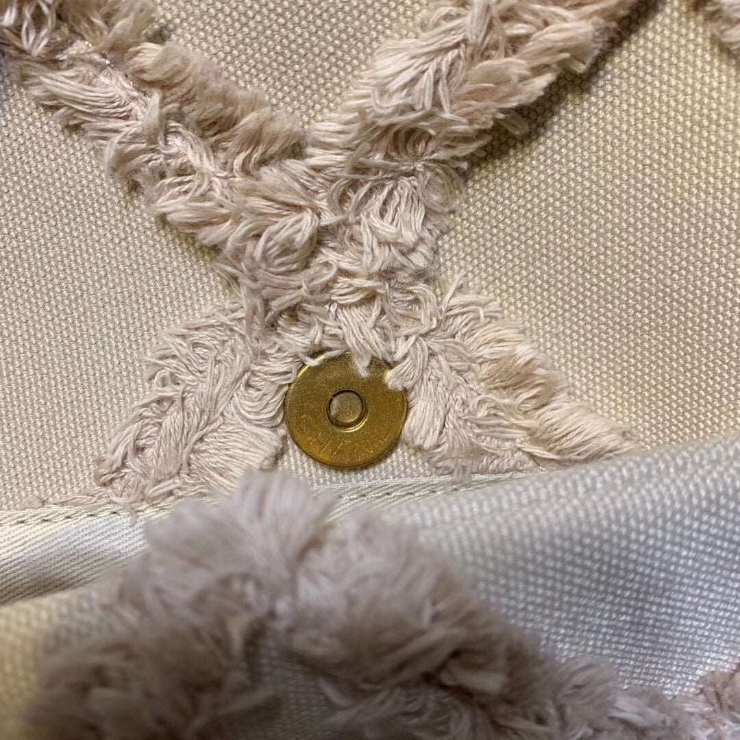 Chanel 19 Medium Denim Flap Bag Beige