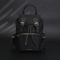 Burberry the Rucksack – Black Nylon & Leather Backpack with Gold-Tone Hardware - Black with Gold Accents
