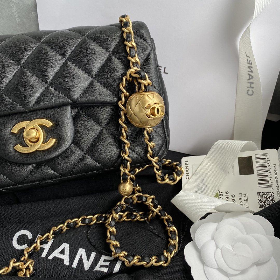 Chanel Pearl Crush Mini Flap Bag - Black
