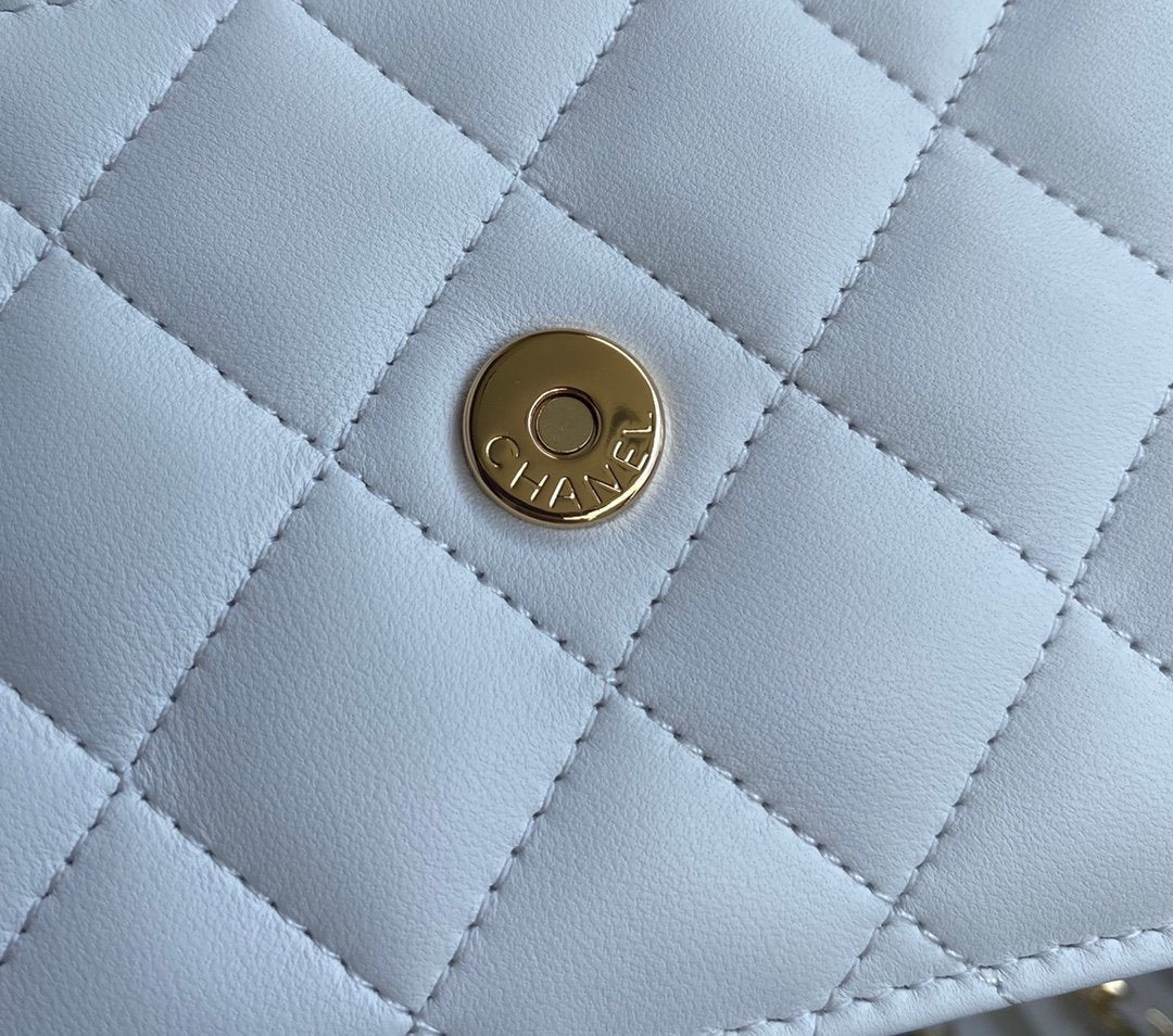 Chanel Wallet On Chain WOC White
