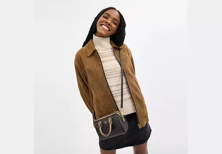 Mini Rowan Crossbody Bag Signature Canvas - Walnut