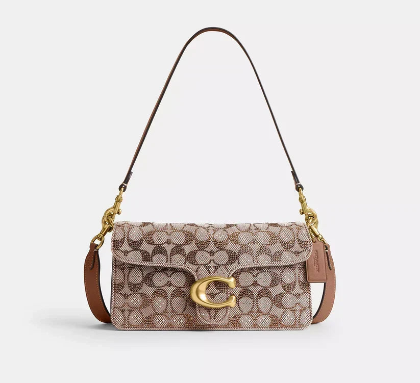Coach Tabby Shoulder Bag 26 - Crystal Signature Jacquard