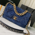 Chanel 19 Denim Large Flap Bag