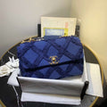Chanel 19 Denim Medium Flap Bag - Blue