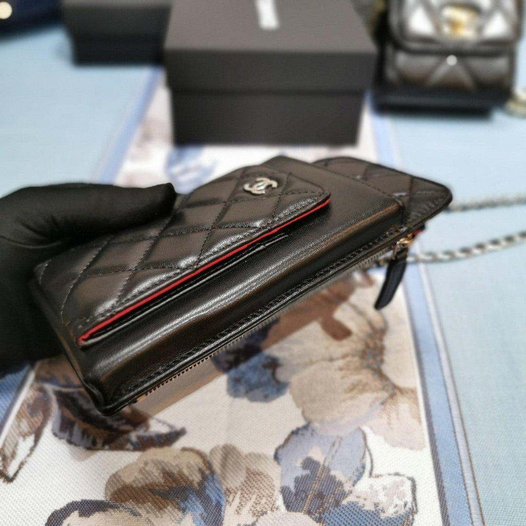 Chanel Quilted Phone Holder Wallet