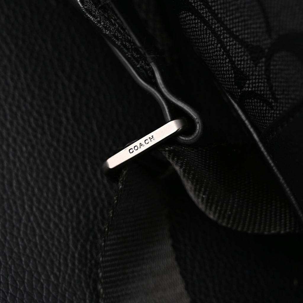 Coach West Backpack – Signature Canvas in Black/Grey - Black/Grey Monogram Pattern
