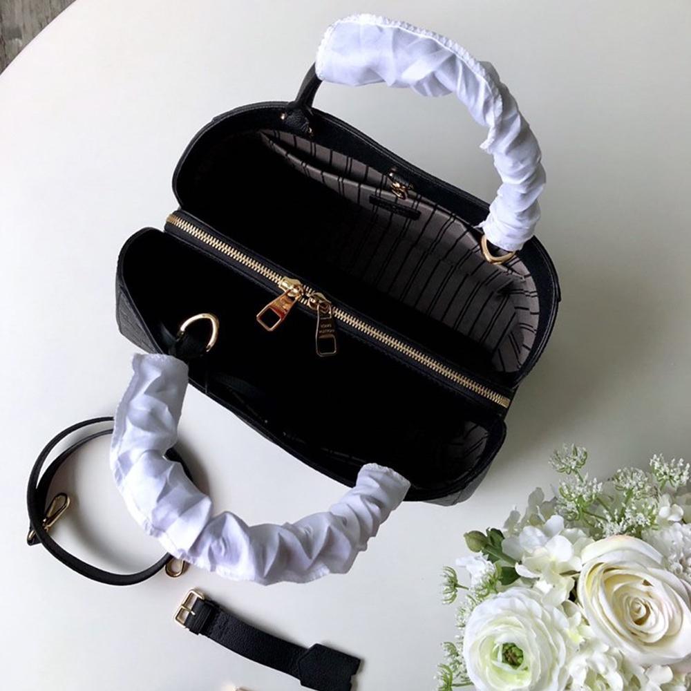 LV Montaigne MM Black Handbag