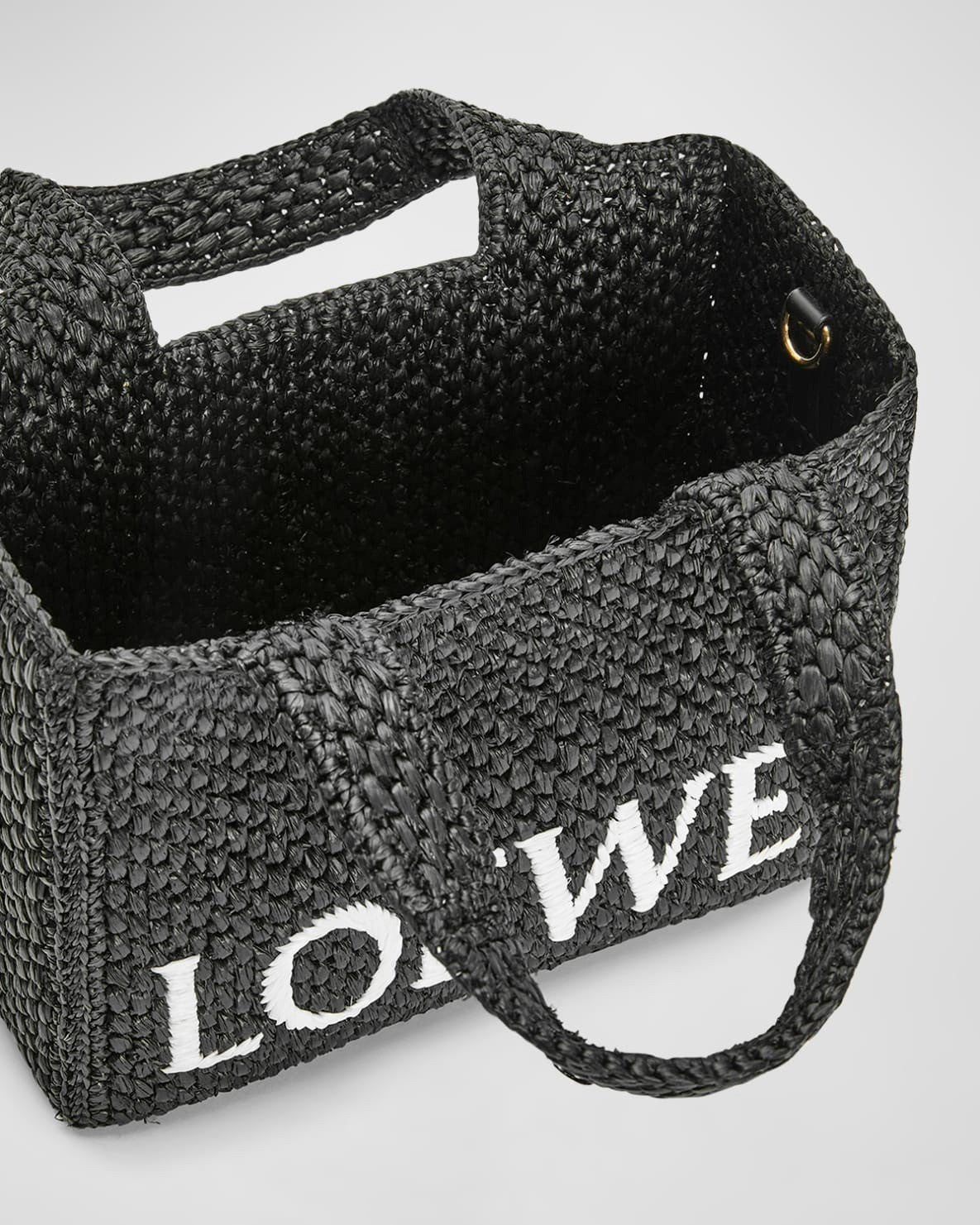 Loewe x Paula's Ibiza Font Tote Small Bag in Raffia