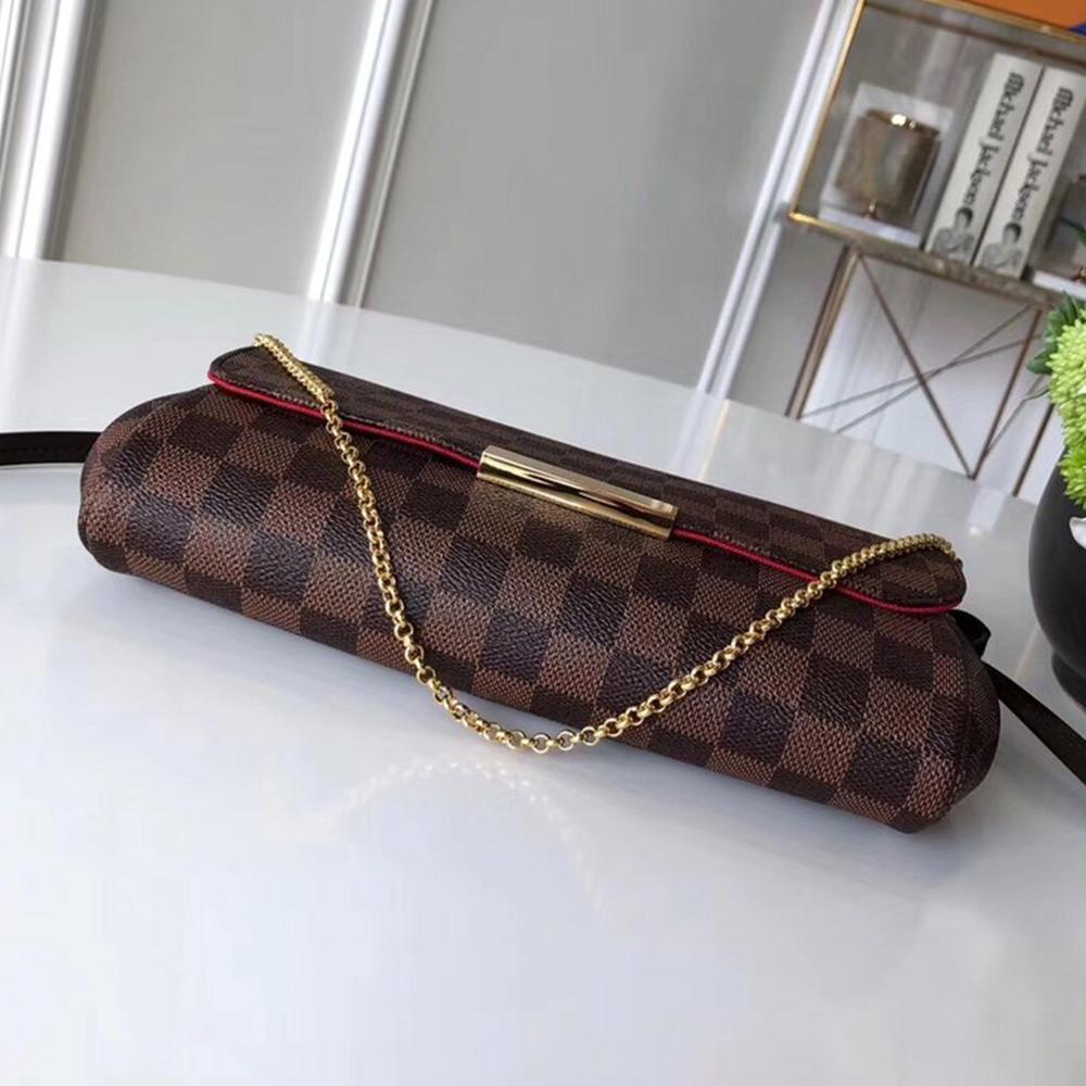 LV Favorite MM Damier Ebene Shoulder Bag