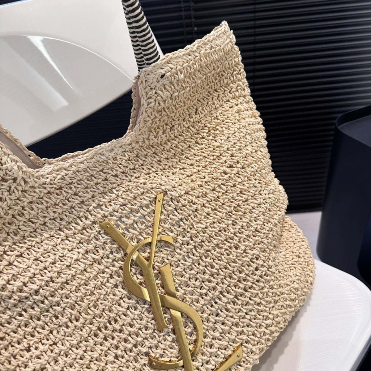 Saint Laurent YSL Raffia Bag