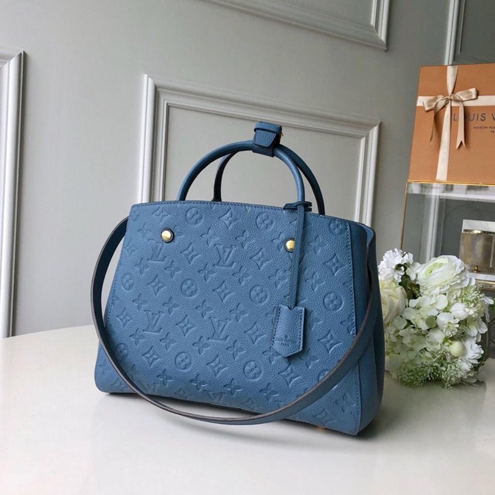 Louis Vuitton Montaigne MM Blue Handbag