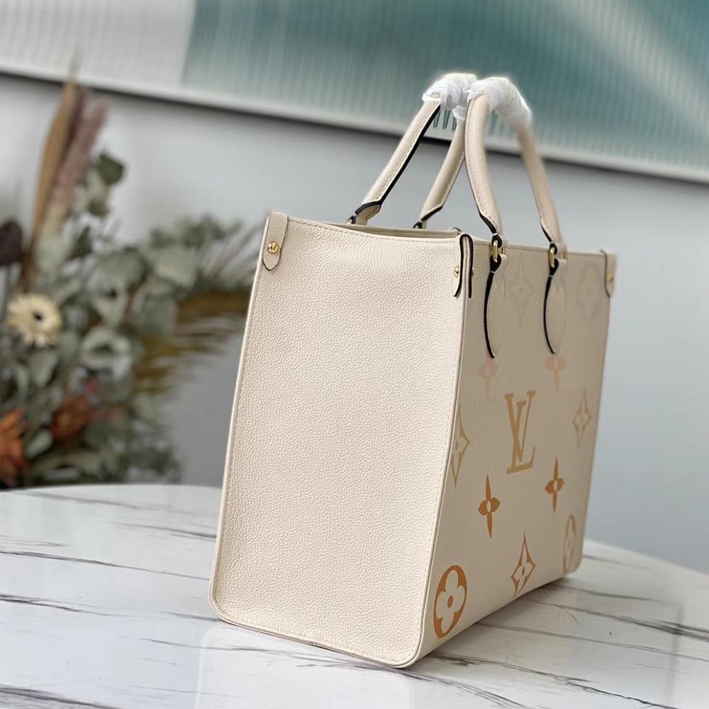 Louis Vuitton OnTheGo MM Tote Bag - Cream Saffron