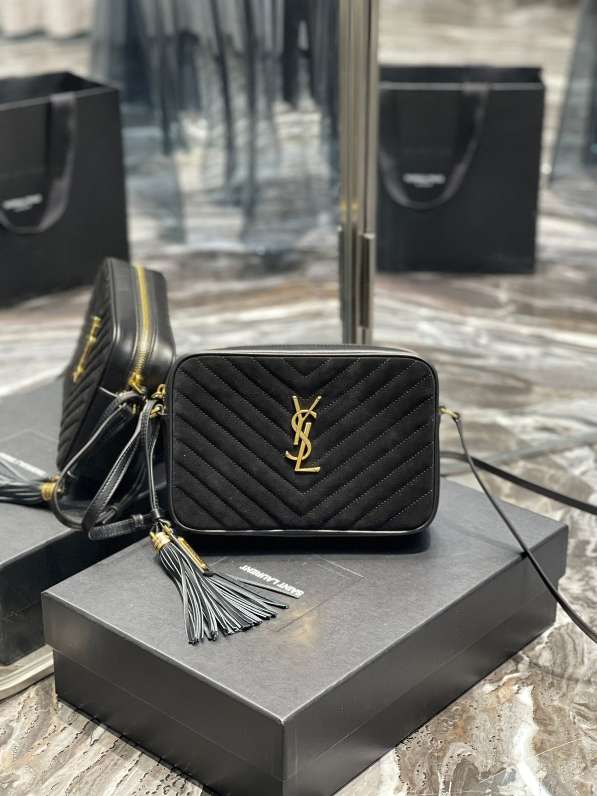 YSL Loulou Camera Bag 23cm 07 - Black