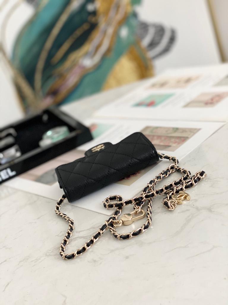 Chanel Mini Wallet On Chain Caviar Leather