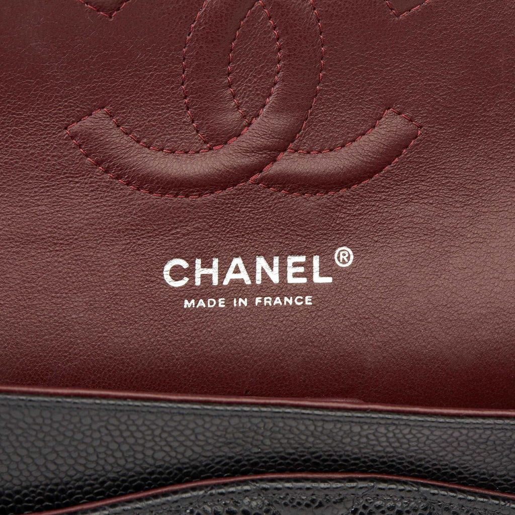 Chanel Classic Flap Bag with Silver Hardware - Black