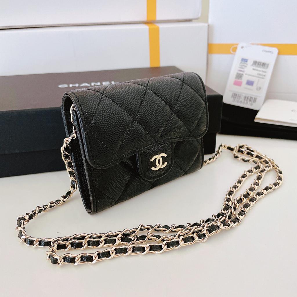 Chanel Mini Wallet On Chain Caviar Leather