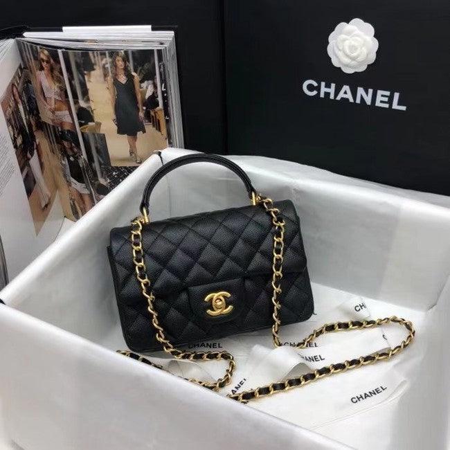 Chanel Mini Flap Bag with Top Handle Caviar