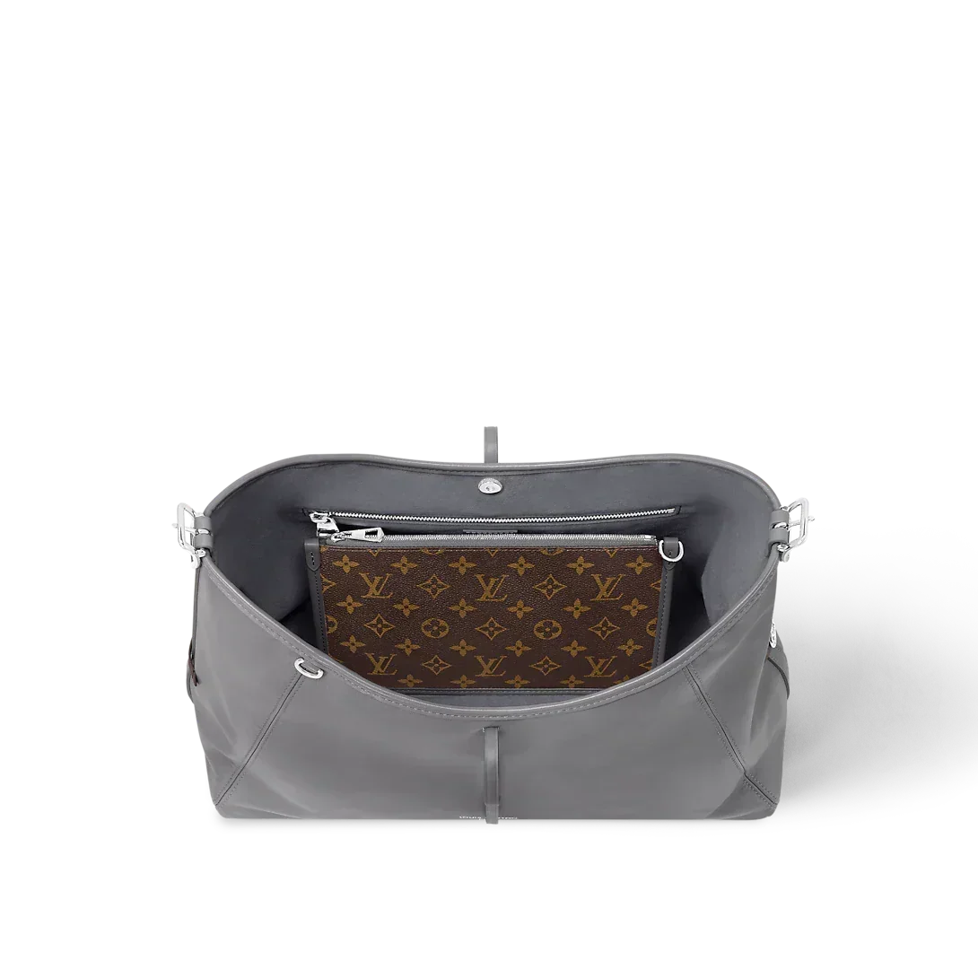Louis Vuitton Carryall Vibe MM Gray Shoulder Bag