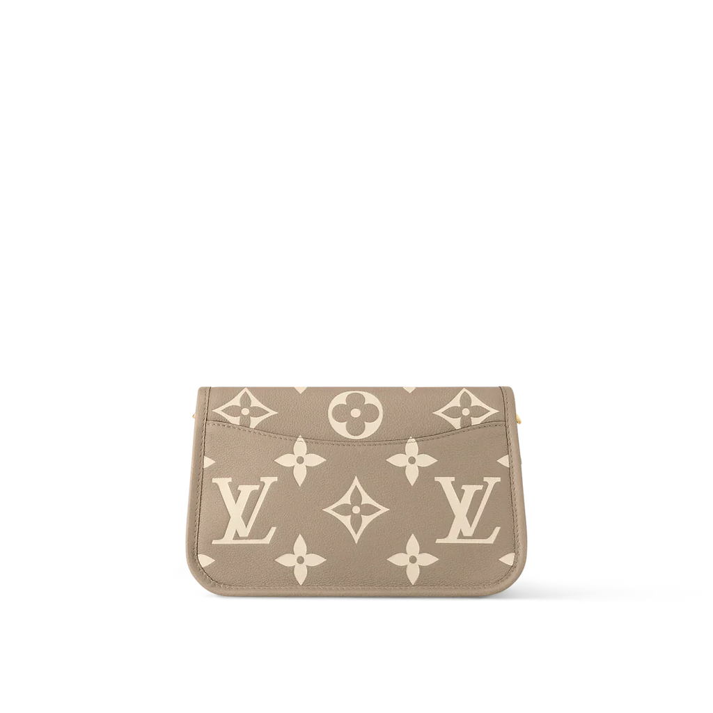 Louis Vuitton Diane Monogram Empreinte Tourterelle Beige Cream Satchel Bag