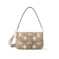 Louis Vuitton Diane Monogram Empreinte Tourterelle Beige Cream Satchel Bag