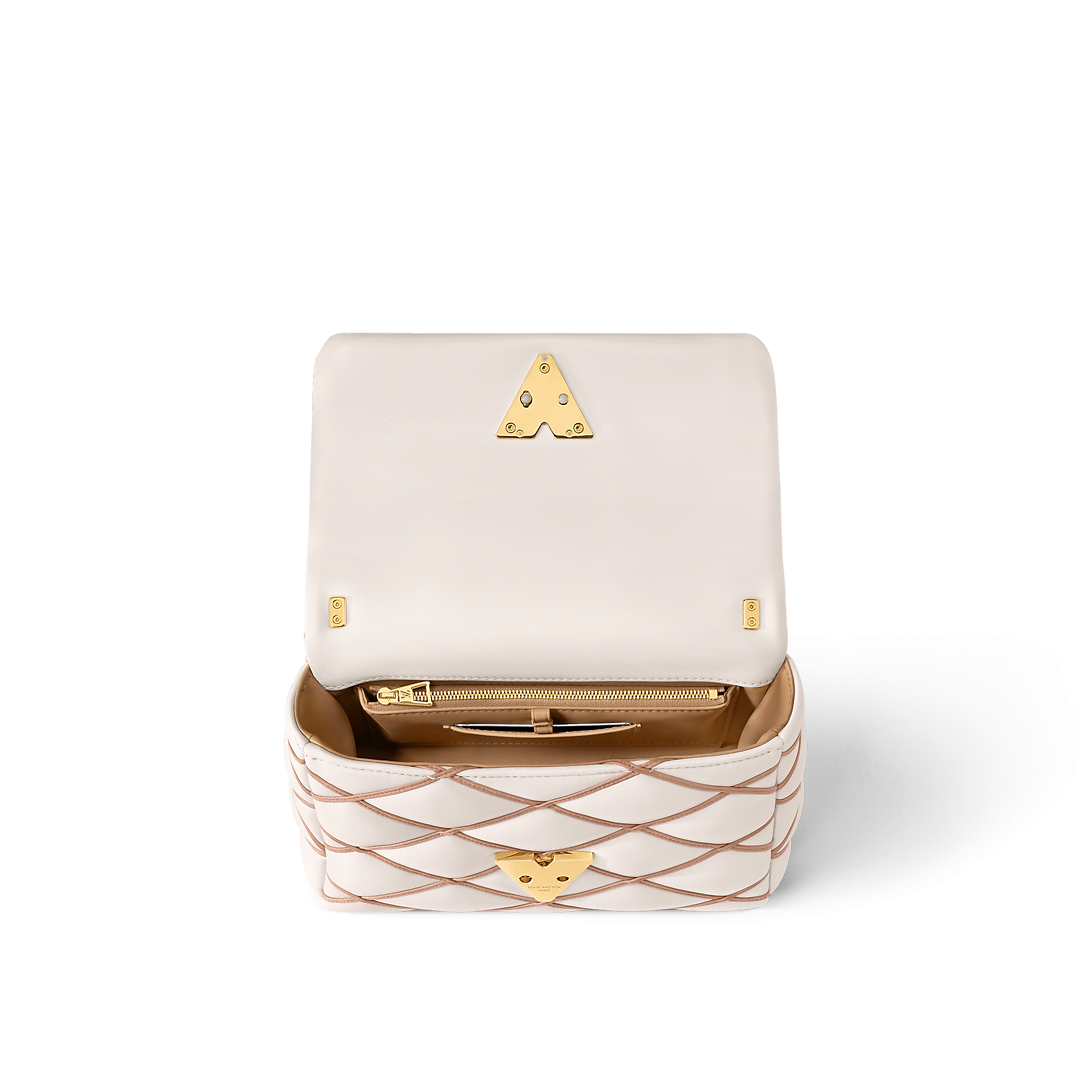 Louis Vuitton Go-14 MM Handbag - Crème Beige / Chestnut Brown