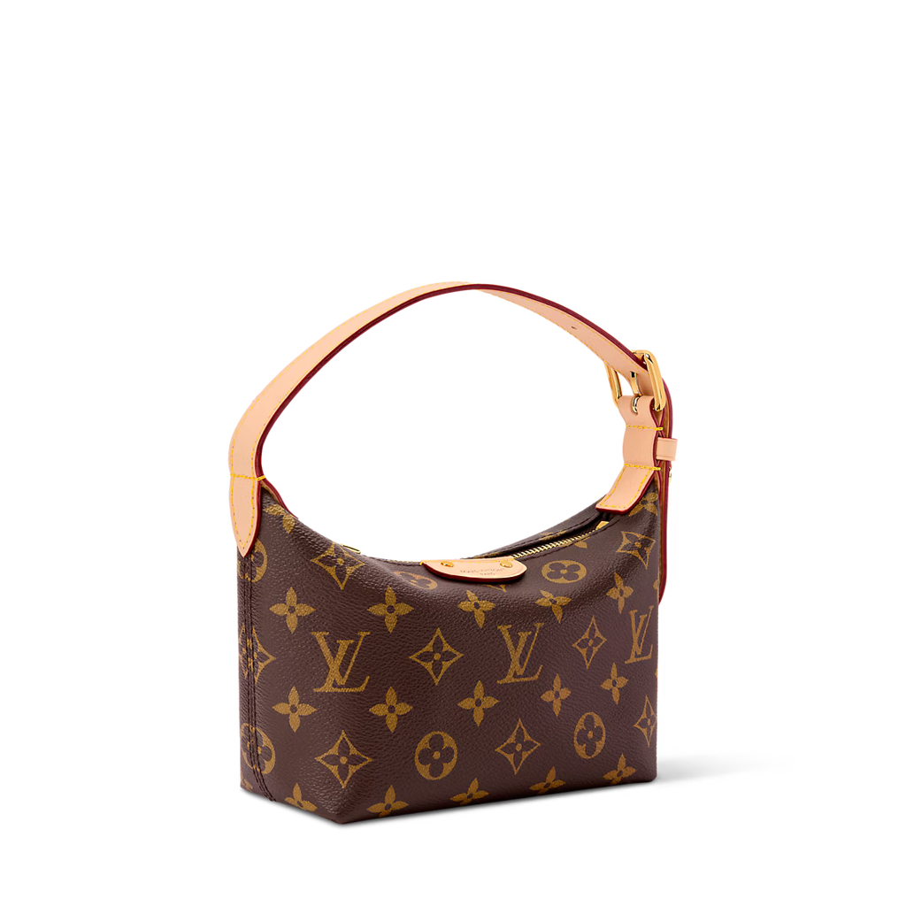 LV Classic Hills Monogram Canvas Handle Shoulder Bag with Simple Adjustable Strap