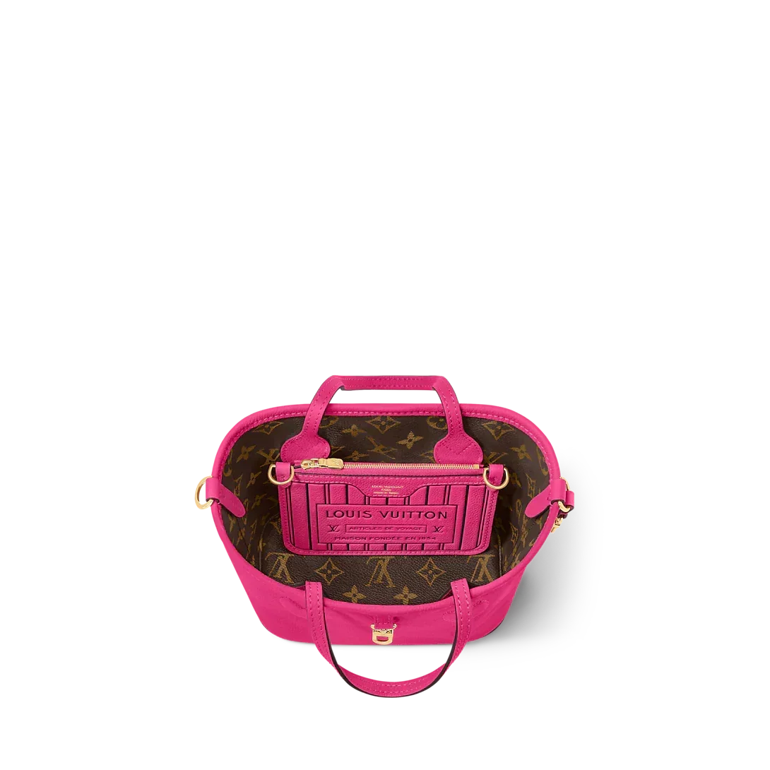 Louis Vuitton Neverfull Bandoulière Inside Out BB Tote Bag - Rose Pondichery / Monogram