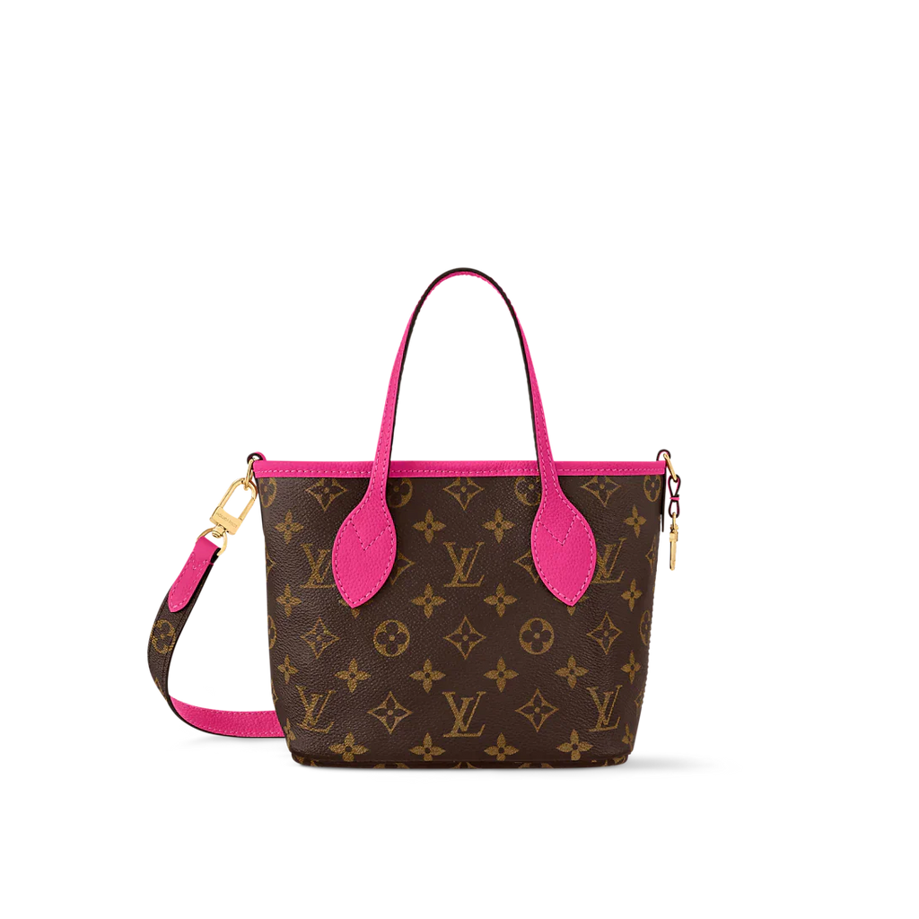 Louis Vuitton Neverfull Bandoulière Inside Out BB Tote Bag - Rose Pondichery / Monogram