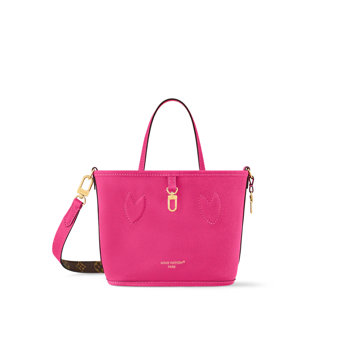 Louis Vuitton Neverfull Bandoulière Inside Out BB Tote Bag - Rose Pondichery / Monogram