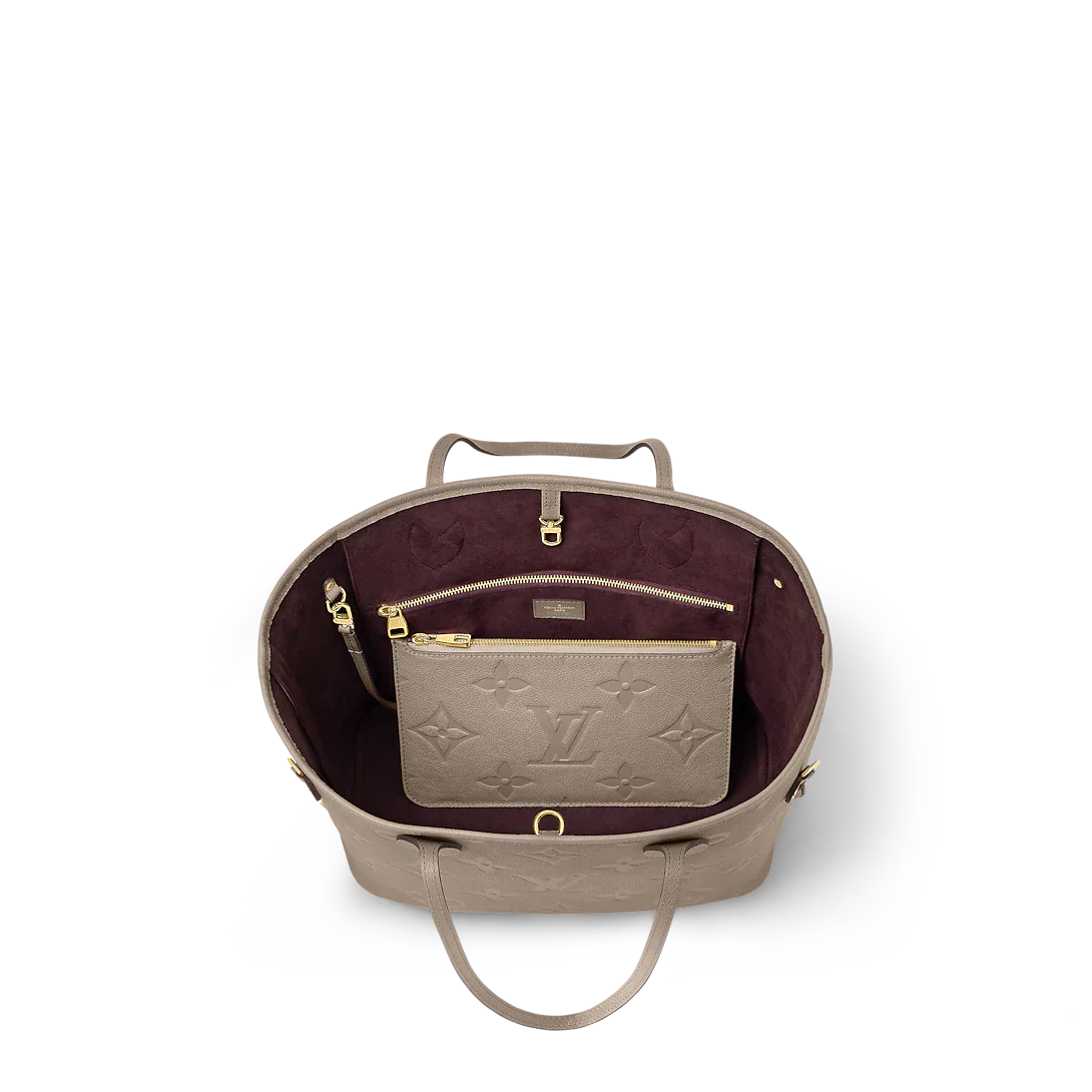 Louis Vuitton Neverfull MM Tourterelle Gray Tote Bag