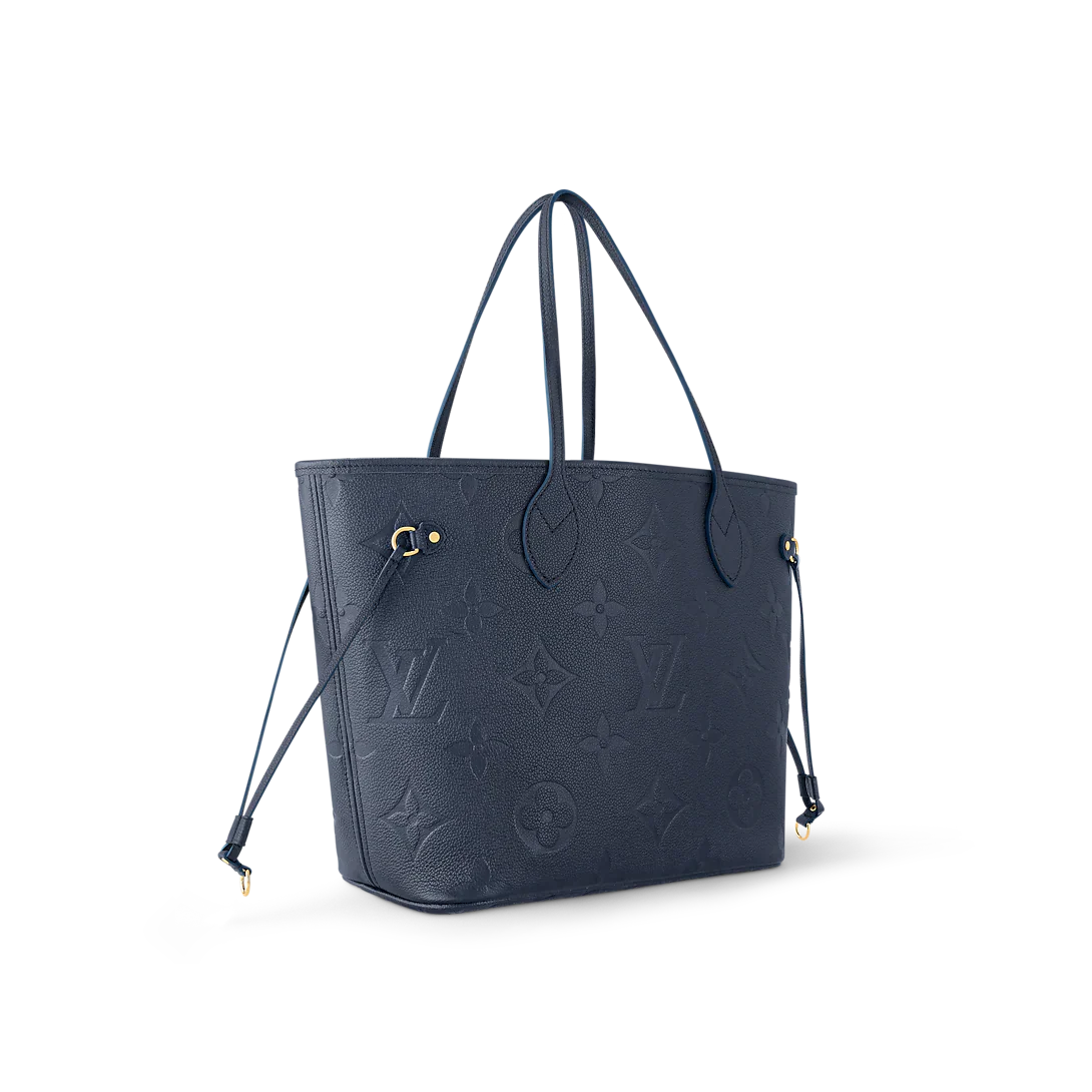 Louis Vuitton Neverfull MM Navy Blue Tote Bag