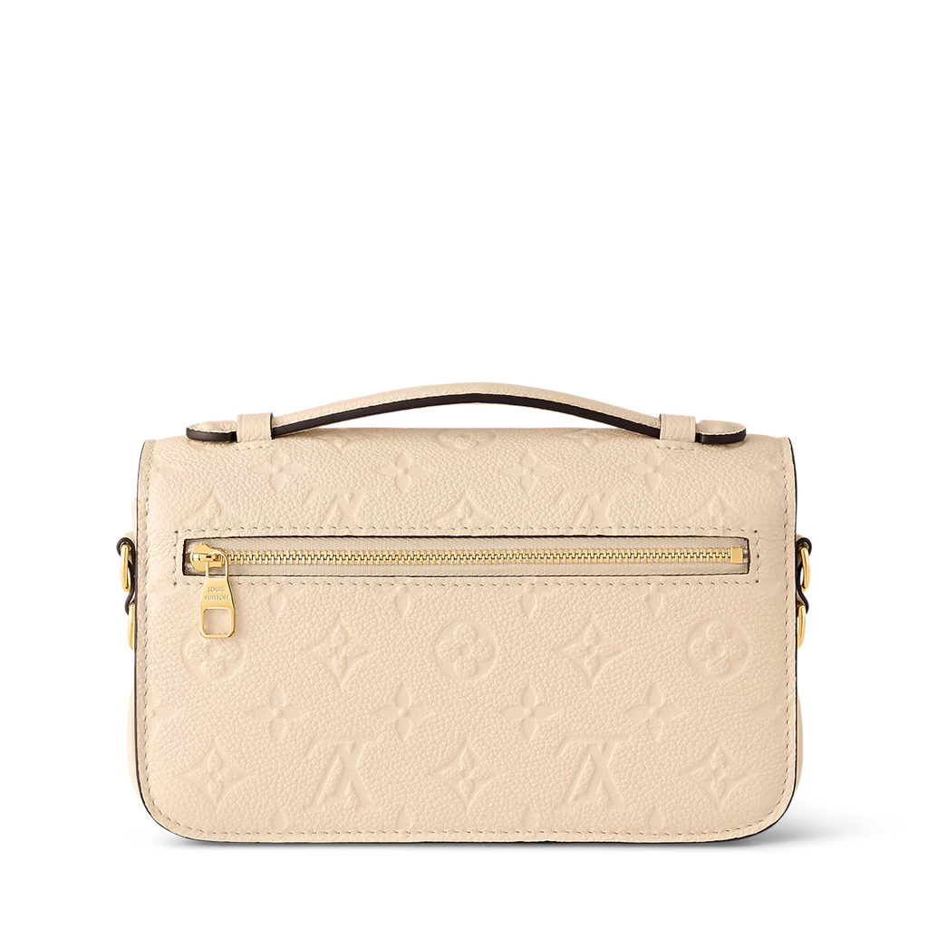 LV Pochette Métis East West Monogram Canvas Handle Crossbody Bag with Chain Strap and Leather Trim