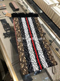 Burberry TB Monogram Fringed Scarf — hero