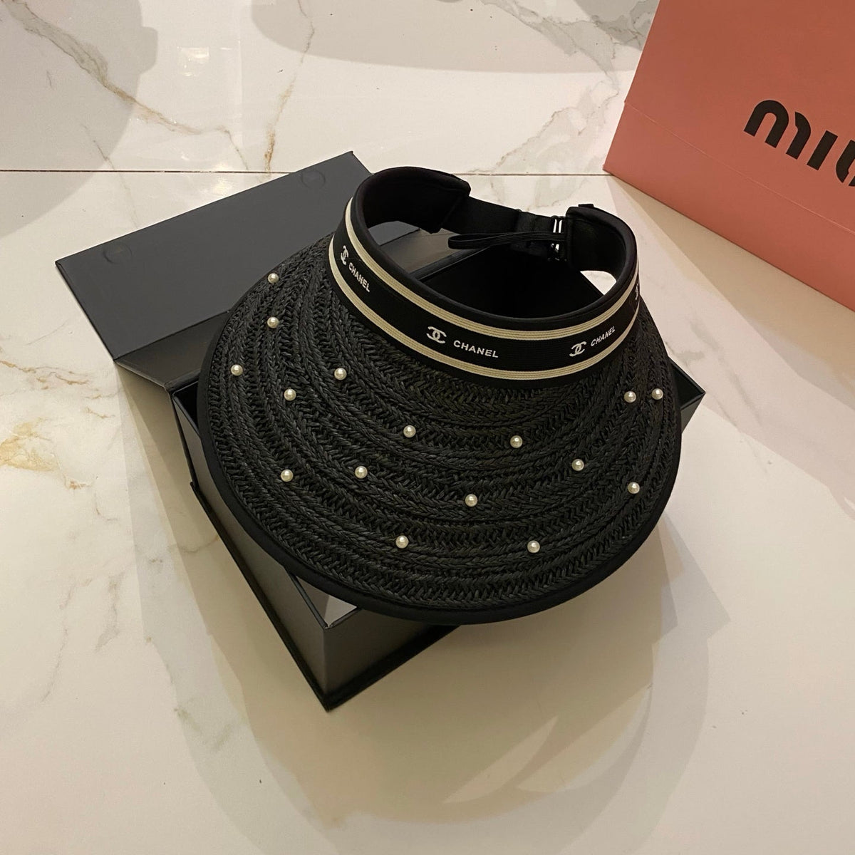 Chanel Pearl Sun Visor
