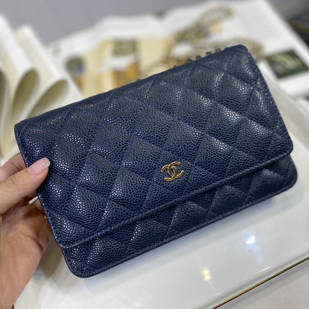 Chanel WOC Iridescent Blue Caviar